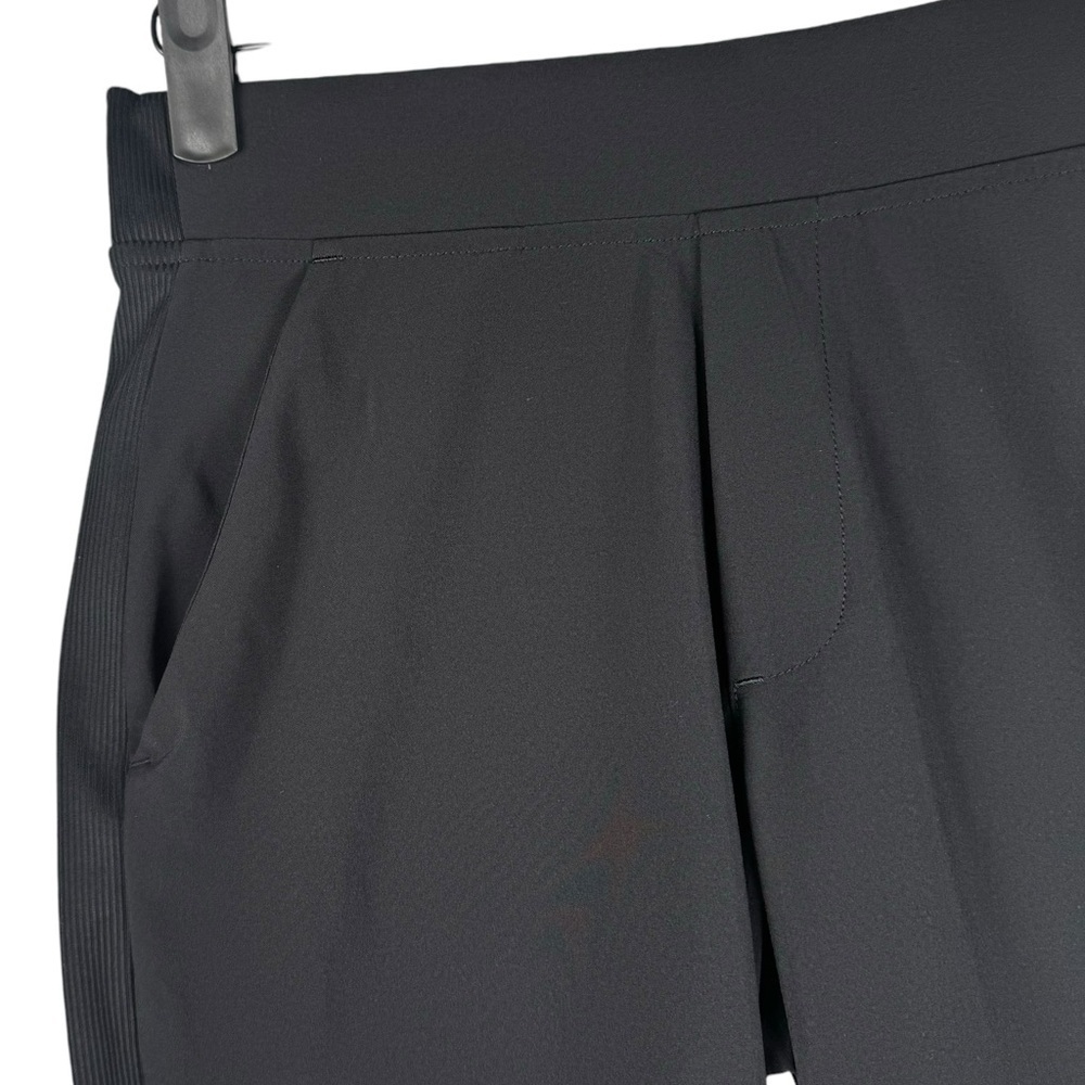 Athleta Brooklyn Ankle Pant Size 00 Black Pull on Slim Leg Knit Ribbed Panels - Picture 7 of 10
